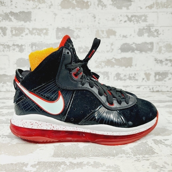 Nike Air Max 2010 Lebron VIII 8 Youth Bred Black Red OG Basketball Shoes V761 - Picture 5 of 13